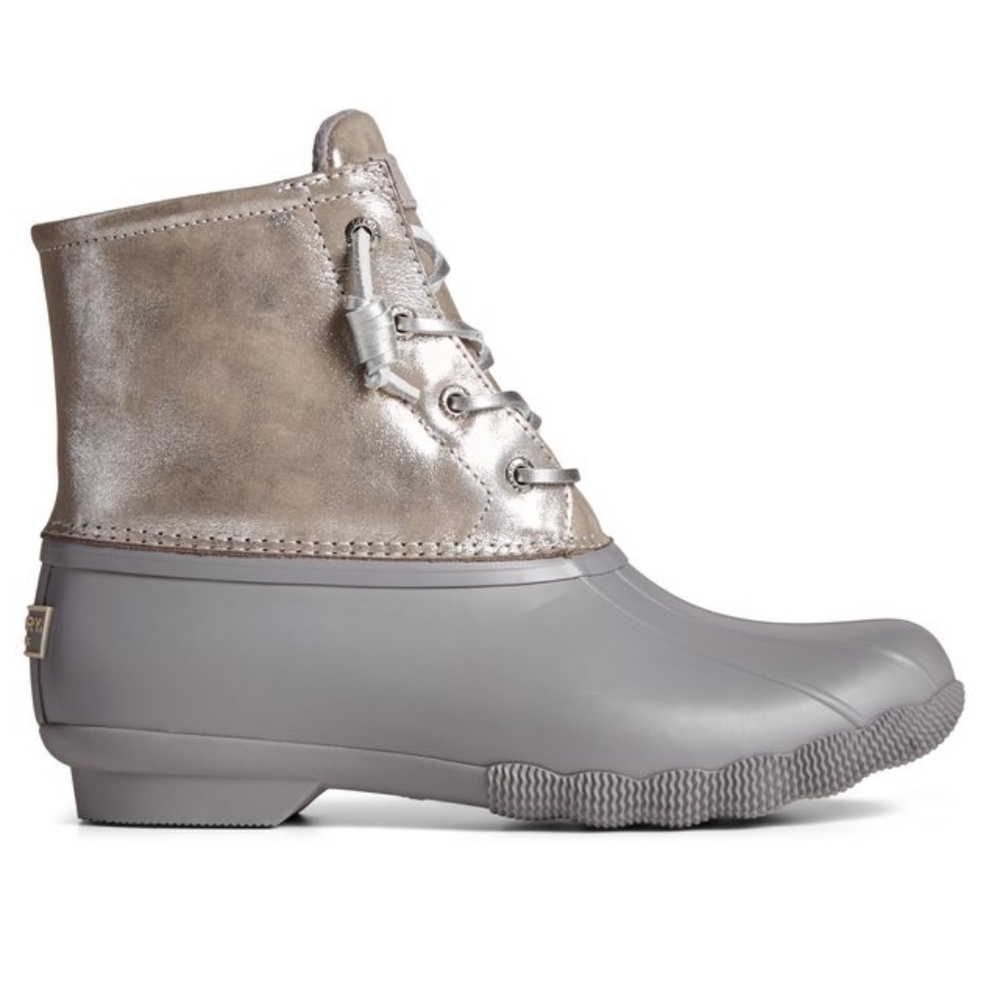 NWT SPERRY Saltwater Metallic Leather Duck Boot Size 9 - Picture 7 of 10